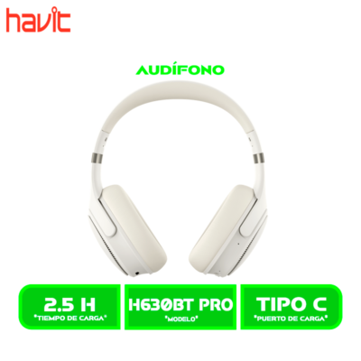 AURICULARES HAVIT BLUETOOTH (HVBT-H630BT PRO-BR) ANC BEIGE