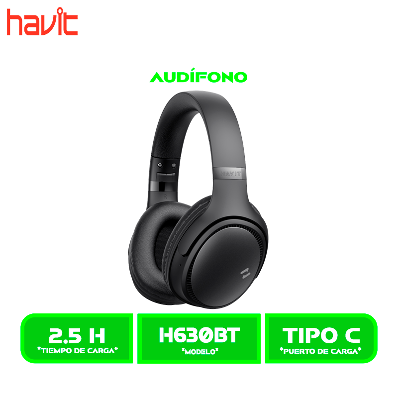 AURICULAR HAVIT (HVBT-H630BT-BK), INALAMBRICO/BT, BLACK/NEGRO
