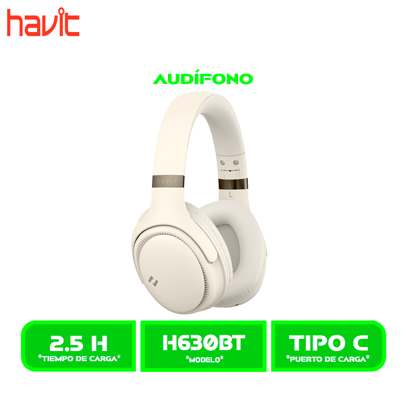 AURICULARES HAVIT BLUETOOTH (HVBT-H630BT-BR) BEIGE