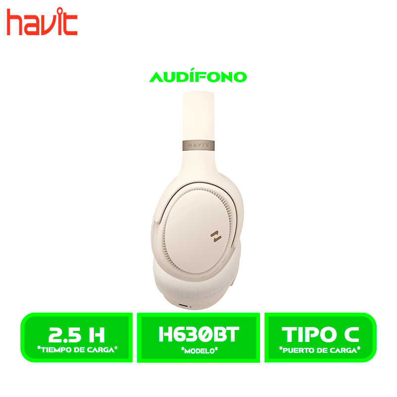 AURICULARES HAVIT BLUETOOTH (HVBT-H630BT-BR) BEIGE