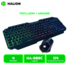 COMBO HALION SPARTAN GAMING ( HA-808C ) TECLADO MEMBRANA + MOUSE LED