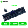 TECLADO HALION MECANICO STELLAR (HA-KG916) BLACK RAINBOW METAL
