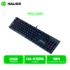 TECLADO HALION MECANICO STELLAR (HA-KG916) BLACK RAINBOW METAL