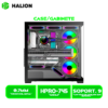 HPRO-745 3 CASE GAMER HALION FISH TANK HPRO-745 S/FUENTE ATX BLACK 6FAN RGB VIDRIO TEMPLADO