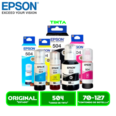 JUEGO COMPLETO DE TINTAS EPSON T504420 (504)