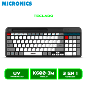 K600-3M TECLADO MICRONICS QUANTUM 3 MIC K600-3M WIFI, BT, RECARGABLE