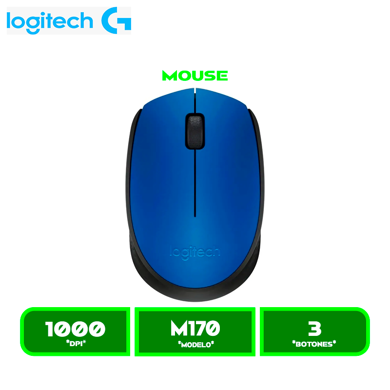 MOUSE INALAMBRICO LOGITECH BLUE M170 (910-004800)