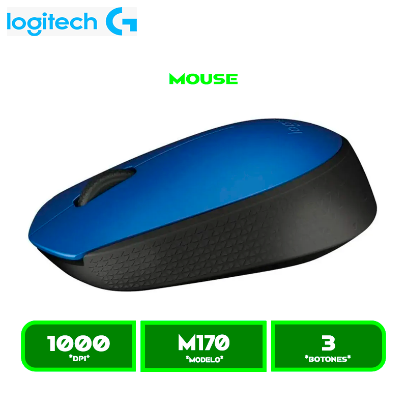 MOUSE INALAMBRICO LOGITECH BLUE M170 (910-004800)