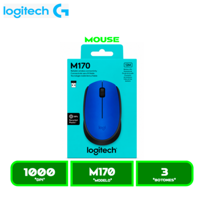 MOUSE INALAMBRICO LOGITECH BLUE M170 (910-004800)