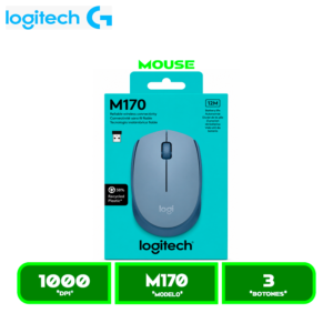 MOUSE INALAMBRICO LOGITECH M170 BLUE GRAY (910-006863)