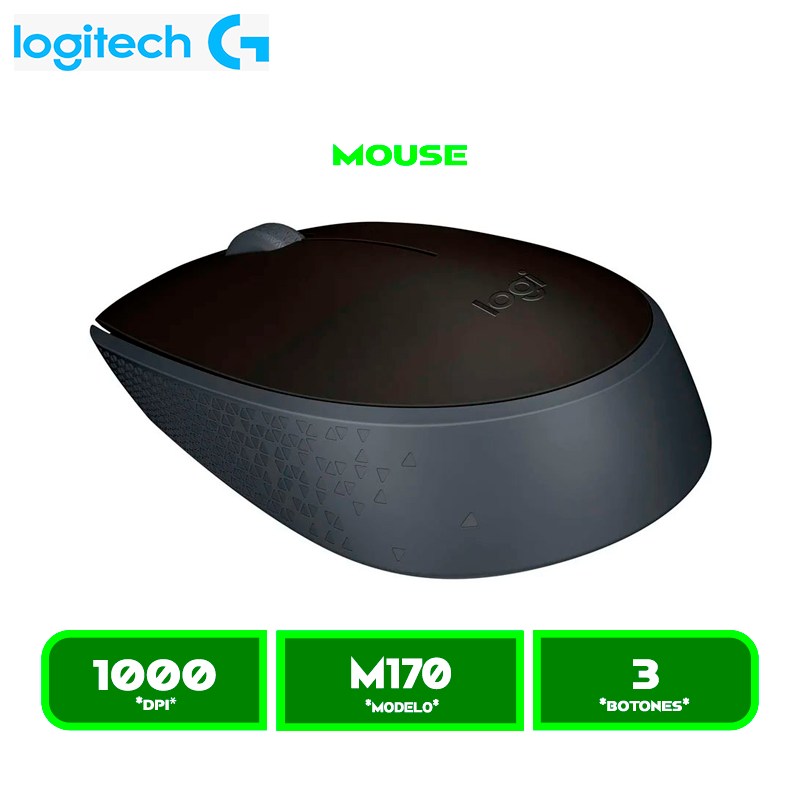 MOUSE INALAMBRICO LOGITECH BLACK M170 (910-004940)