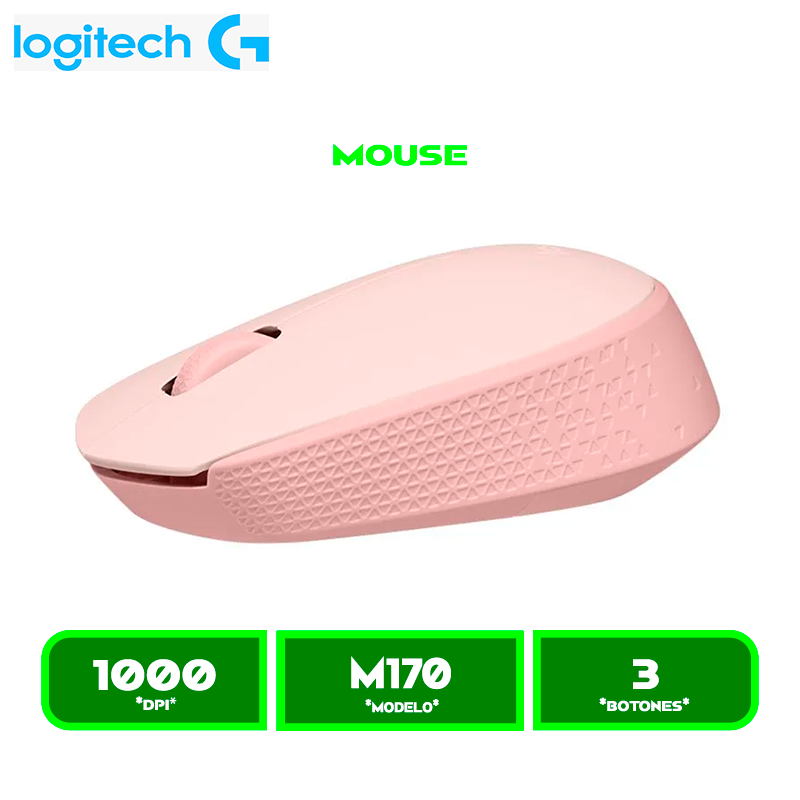 MOUSE INALAMBRICO LOGITECH M170 ROSE (910-006862)