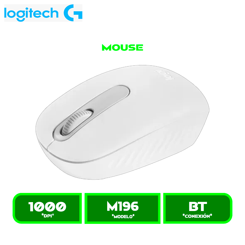 MOUSE LOGITECH M196 BLUETOOTH WHITE (910-007457)