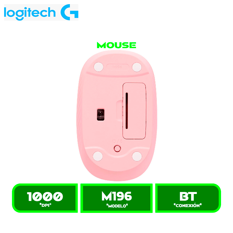 MOUSE LOGITECH M196 BLUETOOTH ROSE (910-007458)