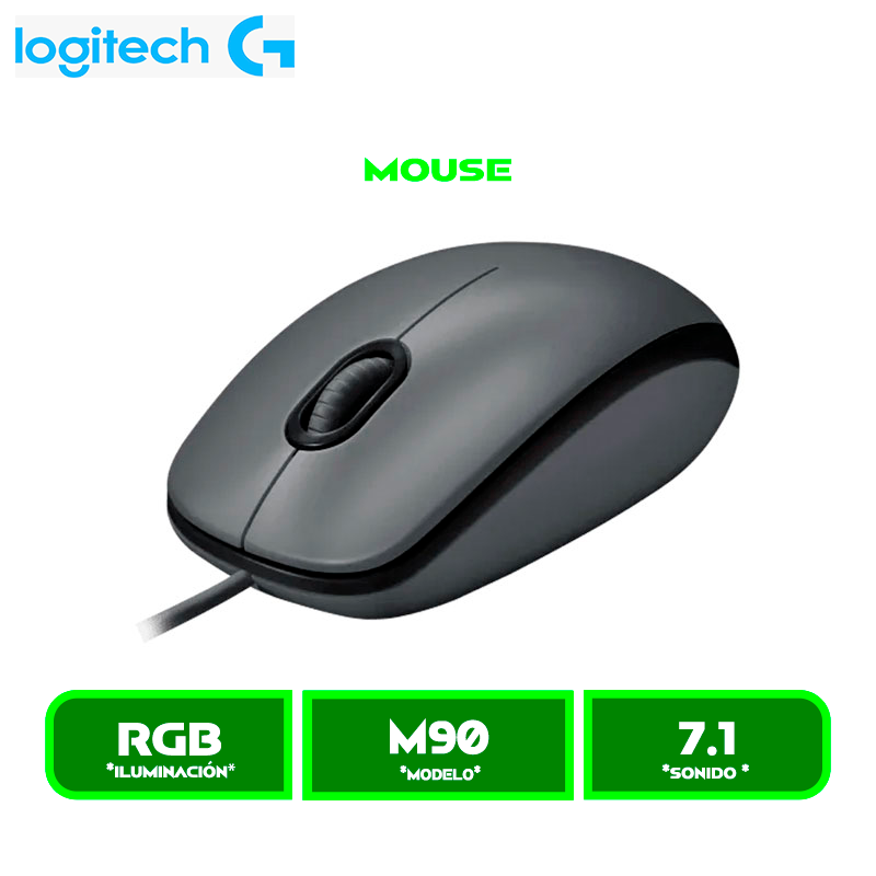 MOUSE LOGITECH M90 USB BLACK (910-004053)