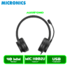 AUDIFONO C/MICROFONO MICRONICS NORTON MIC H802U CABLE USB BLACK