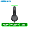 AUDIFONO C/MICROFONO MICRONICS NORTON MIC H802U CABLE USB BLACK