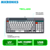 TECLADO MICRONICS QUANTUM+ MIC K600+ USB CABLEADO