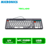 TECLADO MICRONICS QUANTUM+ MIC K600+ USB CABLEADO