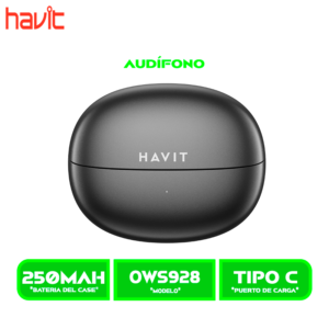AURICULARES HAVIT BLUETOOTH (HVTWS-OWS928-BK) OPEN EAR CLIP BLACK/NEGRO