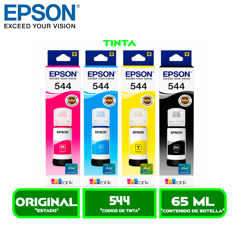 JUEGO COMPLETO DE TINTAS EPSON T544420 (544)