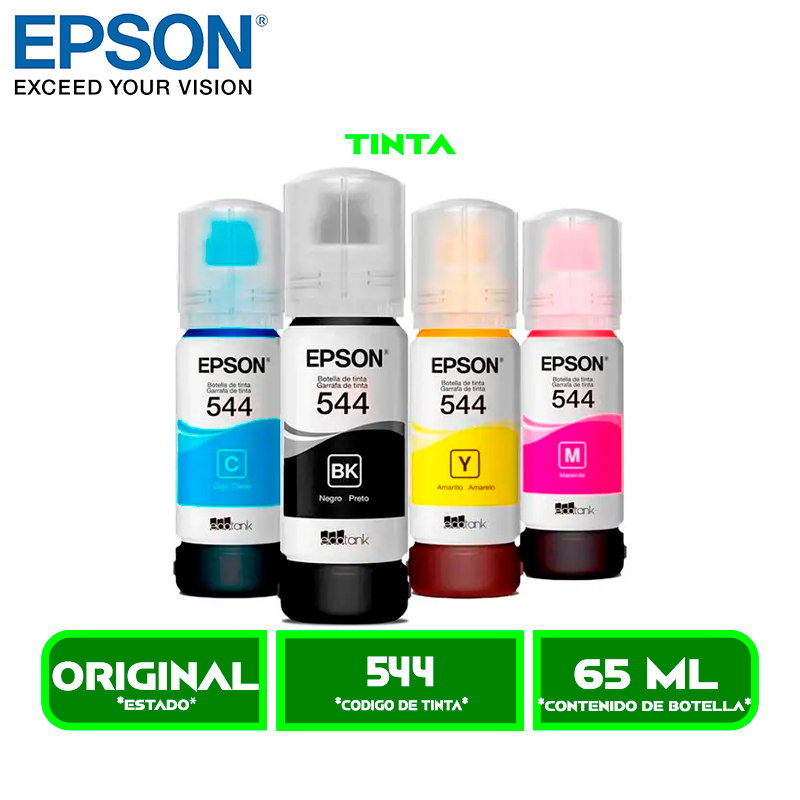 JUEGO COMPLETO DE TINTAS EPSON T544420 (544)