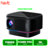 PROYECTOR HAVIT PJ300 PRO BLACK (HVPJ-PJ300 PRO-US-BK) 550ANSI LUMENS 4.45" ANDRIOD TV 9.0 LCD DISPLAY, 4K, 120", WIFI