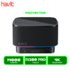 PROYECTOR HAVIT PJ300 PRO BLACK (HVPJ-PJ300 PRO-US-BK) 550ANSI LUMENS 4.45" ANDRIOD TV 9.0 LCD DISPLAY, 4K, 120", WIFI