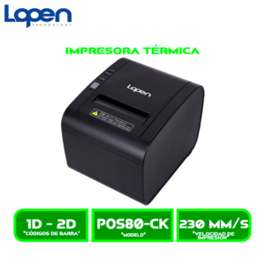 POS80-CK IMPRESORA THERMICA LOPEN LN-POS80-CK-UB 80MM USB/BLUETOOTH
