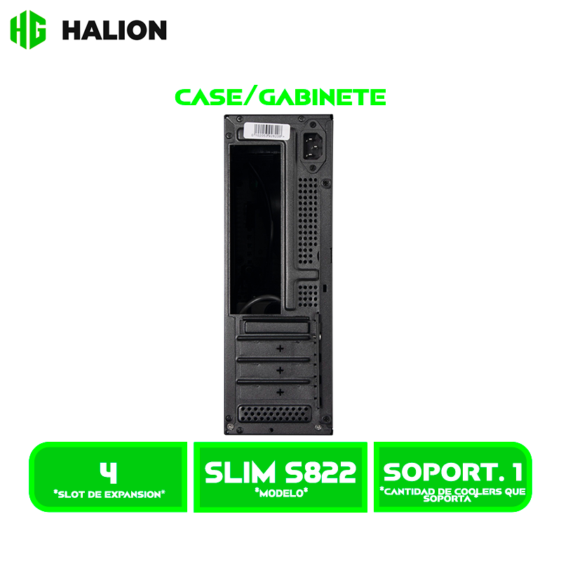 CASE HALION MINI SLIM S822 MATX 350W USB-C