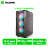 STUKA CR11 2 CASE GAMER HALION STUKA CR11 C/ FUENTE 500W NEGRO MALLA PANEL VIDRIO TEMPLADO 4 COOLER FAN LED RAINBOW