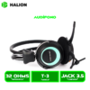 AUDIFONO HALION C/ MICROFONO T3 VERDE
