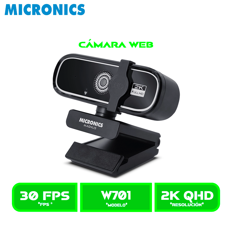 CAMARA WEB MICRONICS MAGNUS MIC W701, 1440QHD, LENTE 2P2G
