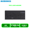 TECLADO+MOUSE MICRONICS SPIRIT 3 MIC WT800-3M WIRELESS, SMART TV
