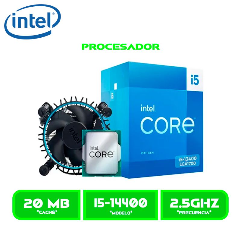PROCESADOR CORE I5 14400 LGA 1700 2.5GHZ/4.7GHZ,20MB.CACHE 10 NUCLEOS