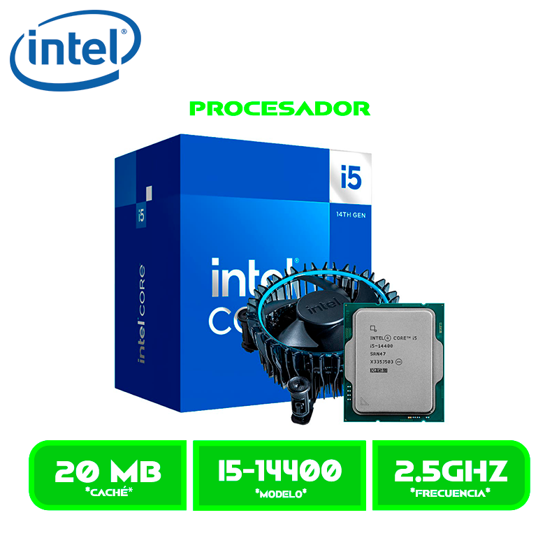 PROCESADOR CORE I5 14400 LGA 1700 2.5GHZ/4.7GHZ,20MB.CACHE 10 NUCLEOS
