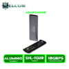 ADAPTADOR SSD 1 CASE DELCOM USB-C Y USB 3.0 PARA SSD NVME M.2 SHL-R320 PORTABLE