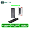 ADAPTADOR SSD CASE DELCOM USB-C Y USB 3.0 PARA SSD NVME M.2 SHL-R320 PORTABLE
