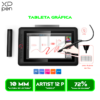 TABLETA GRÁFICA XP-PEN CON PANTALLA DIGITAL DE 11.6" ARTIST 12 PRO 1920x1080 IPS CON LAPIZ Y SIN BATERIA Y SOPORTE AJUSTABLE