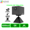 CÁMARADE VIGILANCIA EZVIZ INTERIOR CS-CB2-R100-2D2WF-BK1080P PARA A. BIDIRECCIONAL VISION NOCTURNA POR INFRARROJOS BATERIA RECARGABLE Y BASE MAGNETICA