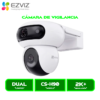 CS-H90 1 CAMARA DE VIGILANCIA EZVIZ EXTERIOR CS-H90 R100-8H44WKFL 2K+ DOBLE LENTE, 4MP, SIRENA CON LUCES, VISION NOCTURNA A COLOR, COMUNICACIÓN BIDIRECCIONAL DOS MODOS DE PATRULLA, 360°H ALEXA