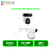 CS-H90 2 CAMARA DE VIGILANCIA EZVIZ EXTERIOR CS-H90 R100-8H44WKFL 2K+ DOBLE LENTE, 4MP, SIRENA CON LUCES, VISION NOCTURNA A COLOR, COMUNICACIÓN BIDIRECCIONAL DOS MODOS DE PATRULLA, 360°H ALEXA