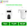CS-H9c 3K+ 2 CAMARA DE VIGILANCIA EZVIZ EXTERIOR CS-H9C-R105-8H55WFL 3K DOBLE LENTE 5MP Y 5MP 360° VISION NOCTURNA A COLOR WI-FI 6, 2.4GHZ ALEXA