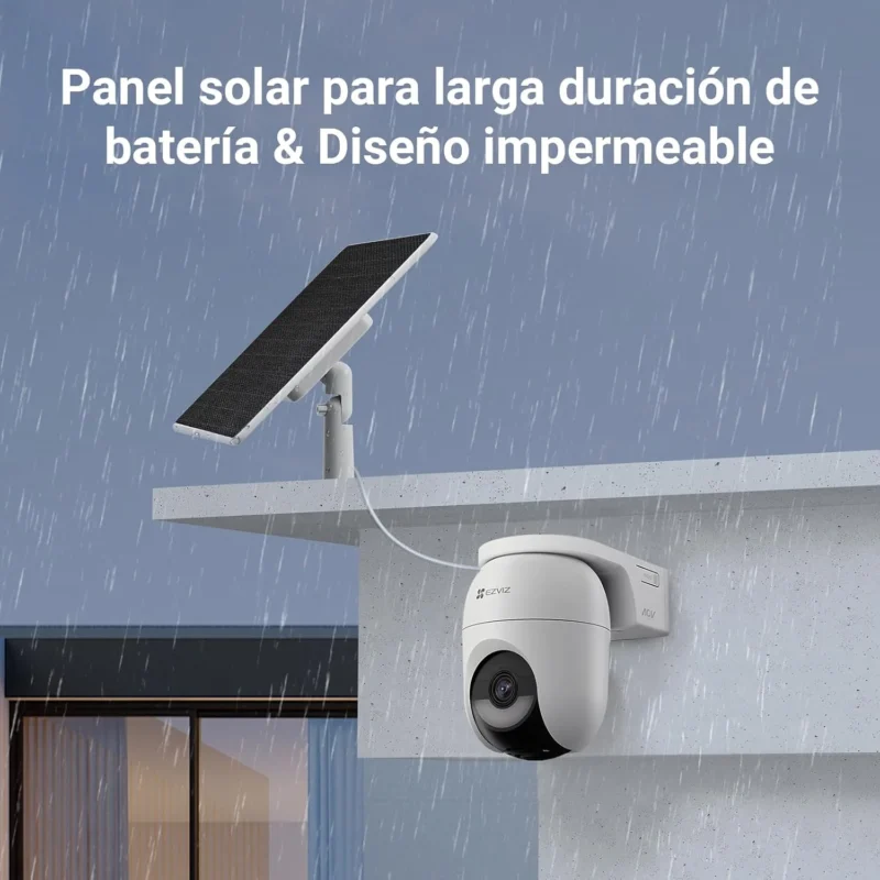 CÁMARA DE VIGILANCIA EZVIZ EXTERIOR CB8 LITE (CS-CB8C/SP) MP4, 2K, VISIÓN NOCTURNA A COLOR, ALERTA CON LUCES, COMUNICACIÓN BIDIRECCIONAL, DOBLE BANDA (2.4 Y 5GHz)WIFI 6, CON PANEL SOLAR, 360